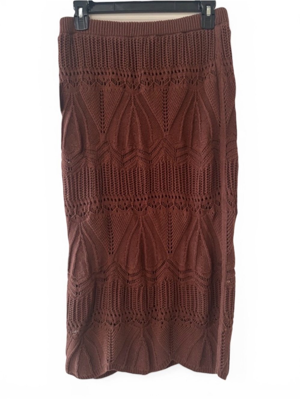 Altar’d State NWT Women’s Brown Knit Midi Skirt - Picture 3 of 3
